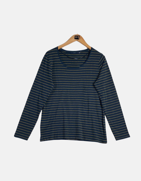 Navy Striped Long-Sleeve Tee